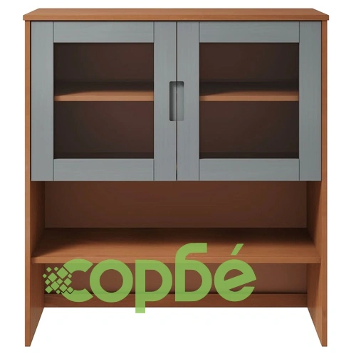 Надстройка за шкаф MOLDE, кафяв, 90x35x100 см, бор масив ➤ топ цена ➤ sorbe.bg