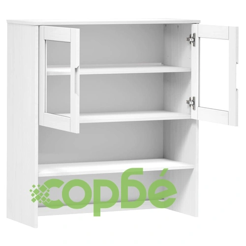 Надстройка за шкаф MOLDE бял 90x35x100 см бор масив ➤ топ цена ➤ sorbe.bg