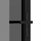 Интериорна врата, 102,5x201,5 см, черна, ESG стъкло и алуминий