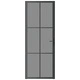 Интериорна врата 76x201,5 см черна ESG стъкло и алуминий