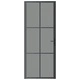 Интериорна врата 83x201,5 см черна ESG стъкло и алуминий