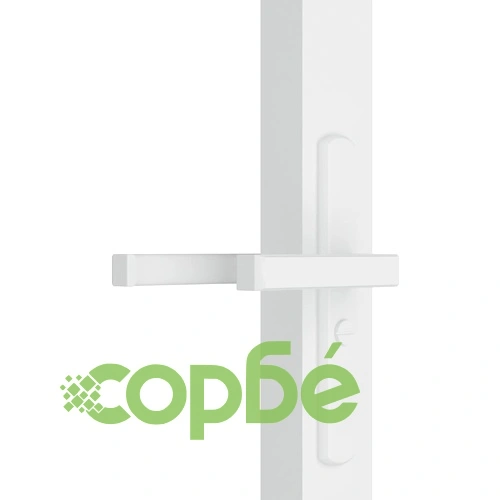 Интериорна врата 93x201,5 см бяла ESG стъкло и алуминий ➤ топ цена ➤ sorbe.bg