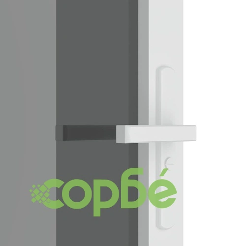 Интериорна врата 93x201,5 см бяла ESG стъкло и алуминий ➤ топ цена ➤ sorbe.bg