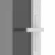 Интериорна врата, 102,5x201,5 см, бяла, ESG стъкло и алуминий