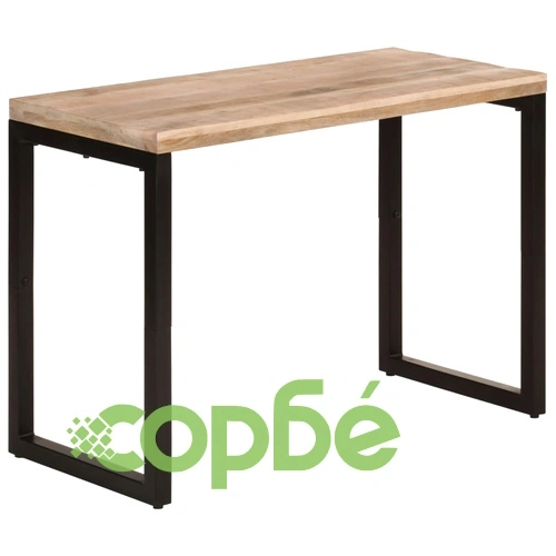 Трапезна маса, 110x50x76 cм, мангово дърво масив ➤ топ цена ➤ sorbe.bg