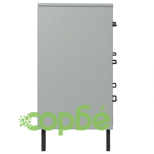 Сайдборд с 3 чекмеджета сива 77x40x79,5 см масивно дърво OSLO ➤ топ цена ➤ sorbe.bg