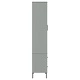Библиотека с метални крака сива 85x35x172,5 см дърво масив OSLO