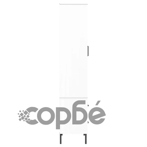 Библиотека с метални крака бяла 85x35x172,5 см дърво масив OSLO ➤ топ цена ➤ sorbe.bg