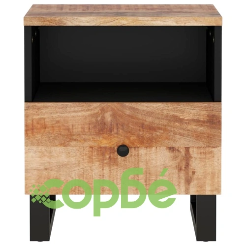 Нощни шкафчета 2 бр масивно дърво манго и инженерно дърво ➤ топ цена ➤ sorbe.bg