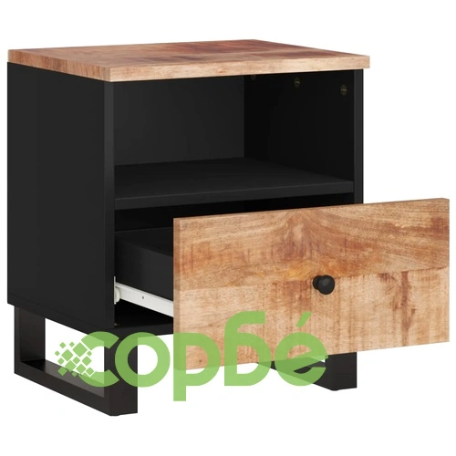 Нощни шкафчета 2 бр масивно дърво манго и инженерно дърво ➤ топ цена ➤ sorbe.bg