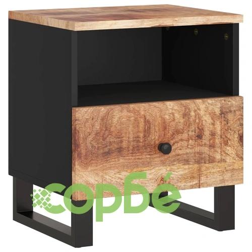 Нощни шкафчета 2 бр масивно дърво манго и инженерно дърво ➤ топ цена ➤ sorbe.bg