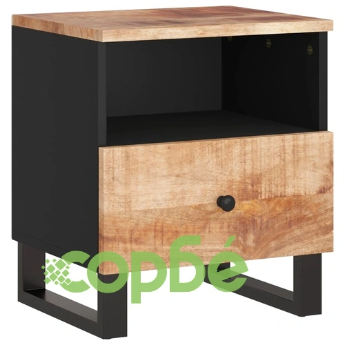 Нощни шкафчета 2 бр масивно дърво манго и инженерно дърво ➤ топ цена ➤ sorbe.bg