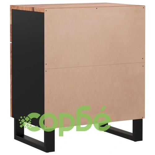 Нощно шкафче 50x33x60 см масивна акация и инженерно дърво ➤ топ цена ➤ sorbe.bg