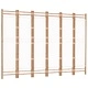 Сгъваема 6-панелна преграда за стая 240 см бамбук и платно