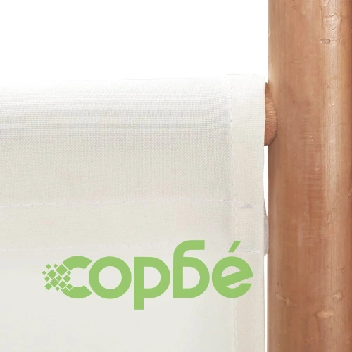 Сгъваема 6-панелна преграда за стая 240 см бамбук и платно ➤ топ цена ➤ sorbe.bg