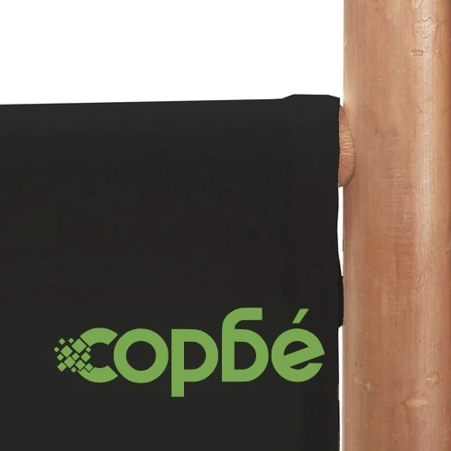 Сгъваема 3-панелна преграда за стая 120 см бамбук и платно ➤ топ цена ➤ sorbe.bg