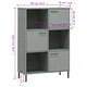 Библиотека с метални крака сива 90x35x128,5 см дърво масив OSLO