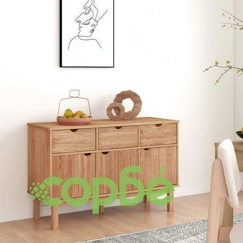 Сайдборд OTTA, 114x43x73,5 см, борово дърво масив ➤ топ цена ➤ sorbe.bg