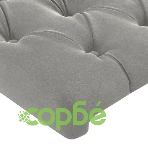Горни табли за легло, 2 бр, светлосиви, 100x7x78/88 см, кадифе ➤ топ цена ➤ sorbe.bg