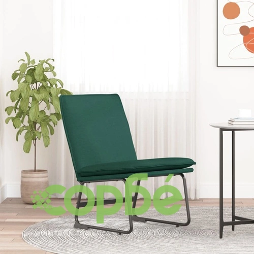 Стол шезлонг, тъмнозелен, 52x75x76 см, текстил ➤ топ цена ➤ sorbe.bg
