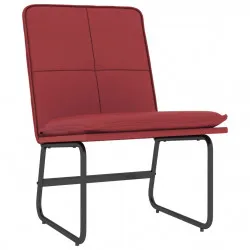 Стол шезлонг, виненочервен, 54x75x76 см, изкуствена кожа