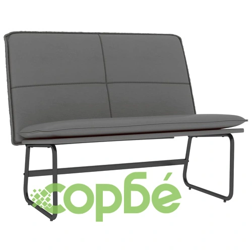 Пейка, сива, 100x75x76 см, изкуствена кожа ➤ топ цена ➤ sorbe.bg