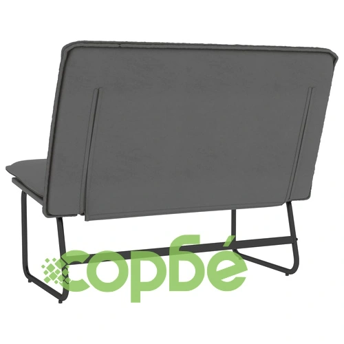 Пейка, сива, 100x75x76 см, изкуствена кожа ➤ топ цена ➤ sorbe.bg