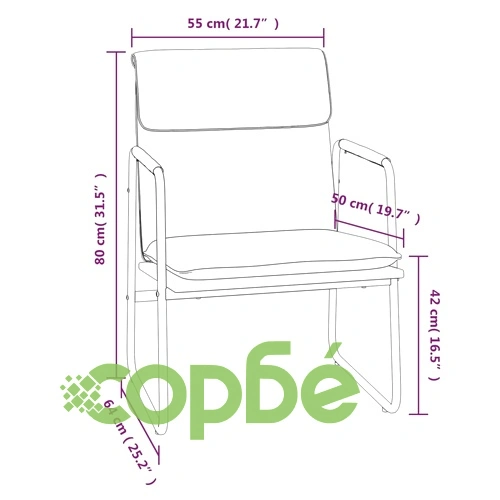 Стол шезлонг, черен, 55x64x80 см, текстил ➤ топ цена ➤ sorbe.bg
