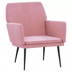 Кресло, розово, 62x79x79 см, кадифе