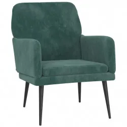 Кресло, тъмнозелено, 62x79x79 см, кадифе