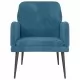 Кресло, синьо, 62x79x79 см, кадифе