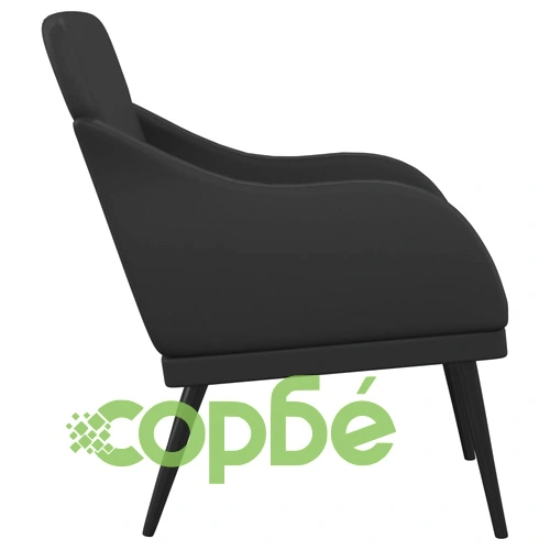 Фотьойл, черен, 63x76x80 см, изкуствена кожа ➤ топ цена ➤ sorbe.bg