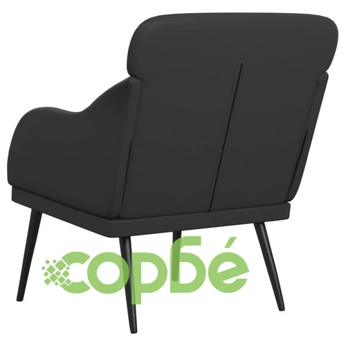 Фотьойл, черен, 63x76x80 см, изкуствена кожа ➤ топ цена ➤ sorbe.bg