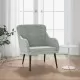 Кресло, светлосиво, 63x76x80 см, кадифе