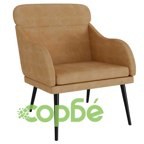 Кресло, кафяво, 63x76x80 см, кадифе ➤ топ цена ➤ sorbe.bg