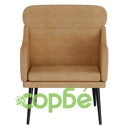 Кресло, кафяво, 63x76x80 см, кадифе ➤ топ цена ➤ sorbe.bg