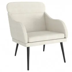 Кресло, кремаво, 63x76x80 см, кадифе
