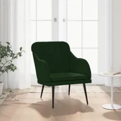 Кресло, тъмнозелено, 63x76x80 см, кадифе