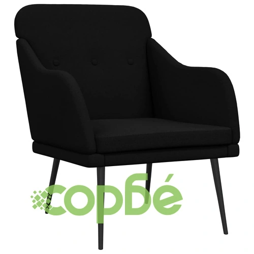 Кресло, черно, 63x76x80 см, текстил ➤ топ цена ➤ sorbe.bg