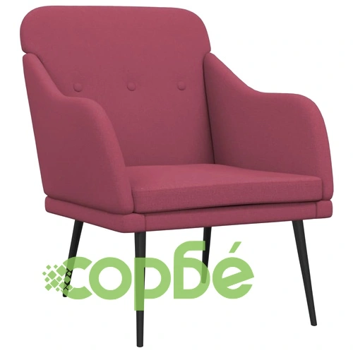 Кресло, виненочервено, 63x76x80 см, текстил ➤ топ цена ➤ sorbe.bg