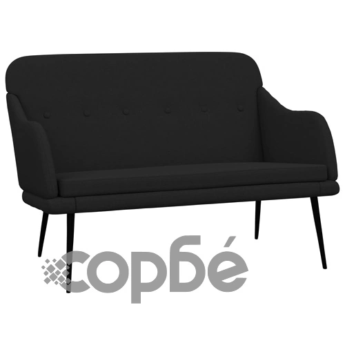 Пейка, черна, 110x76x80 см, текстил ➤ топ цена ➤ sorbe.bg