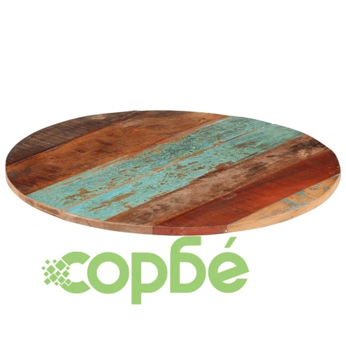 Плот за маса, 60x(1,5-1,6) см, регенерирано дърво масив ➤ топ цена ➤ sorbe.bg