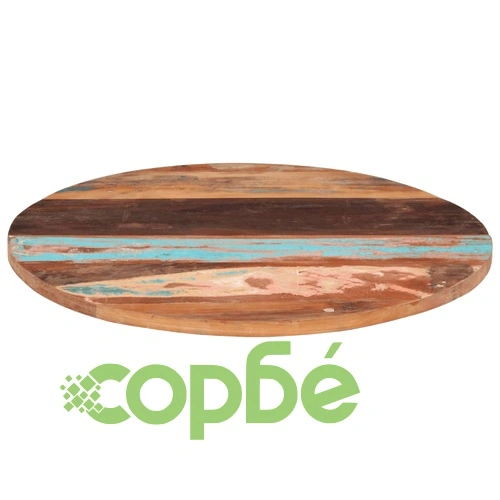 Плот за маса, 80x(2,5-2,7) см, регенерирано дърво масив ➤ топ цена ➤ sorbe.bg