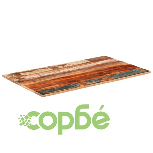 Плот за маса, 100x60x(1,5-1,6) см, регенерирано дърво масив ➤ топ цена ➤ sorbe.bg