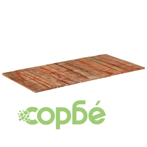 Плот за маса, 120x60x(1,5-1,6) см, регенерирано дърво масив ➤ топ цена ➤ sorbe.bg