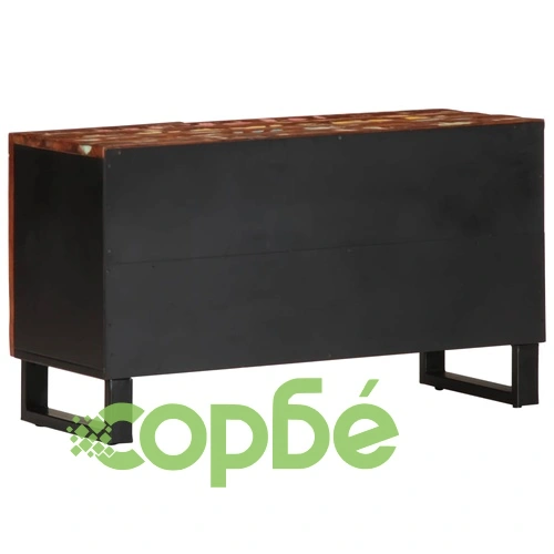 ТВ шкаф, 80x33x46 см, масивно регенерирано и инженерно дърво ➤ топ цена ➤ sorbe.bg
