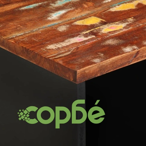 ТВ шкаф, 80x33x46 см, масивно регенерирано и инженерно дърво ➤ топ цена ➤ sorbe.bg