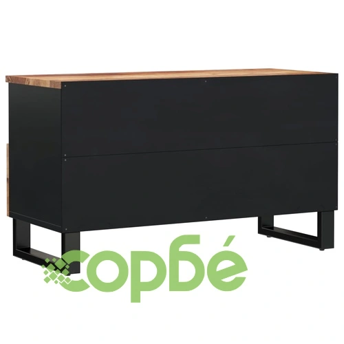 ТВ шкаф, 80x33x46 см, масивно мангово и инженерно дърво ➤ топ цена ➤ sorbe.bg