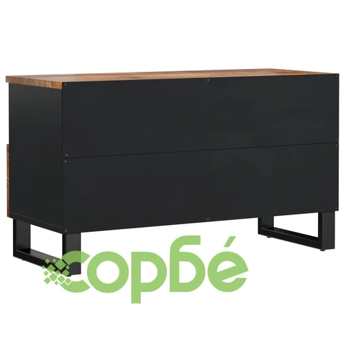 ТВ шкаф, 80x33x46 см, масивно мангово и инженерно дърво ➤ топ цена ➤ sorbe.bg