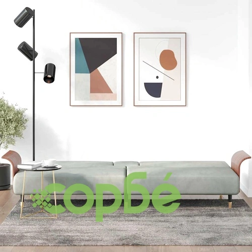 Разтегателен диван с поставки за чаши, светлосив, кадифе ➤ топ цена ➤ sorbe.bg